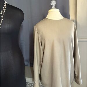 Nordstrom Classic Beige Silk Blouse